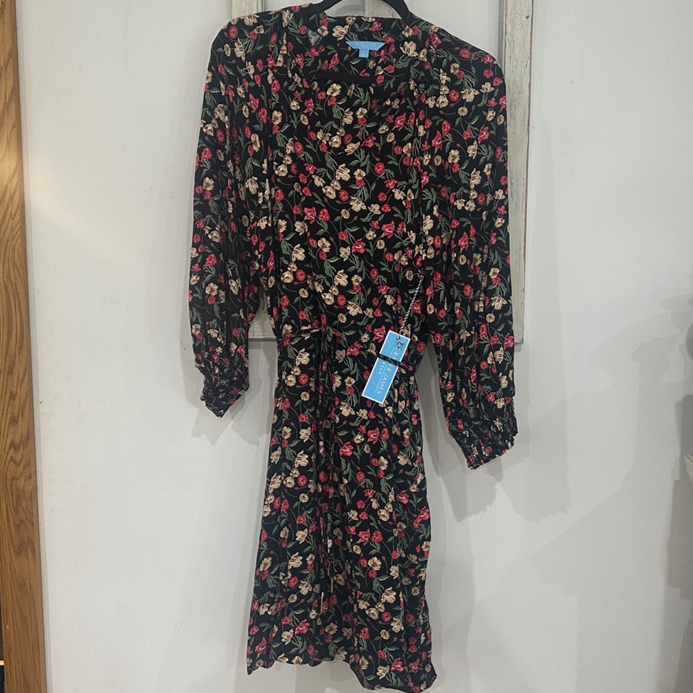 Draper James Black Floral Dress